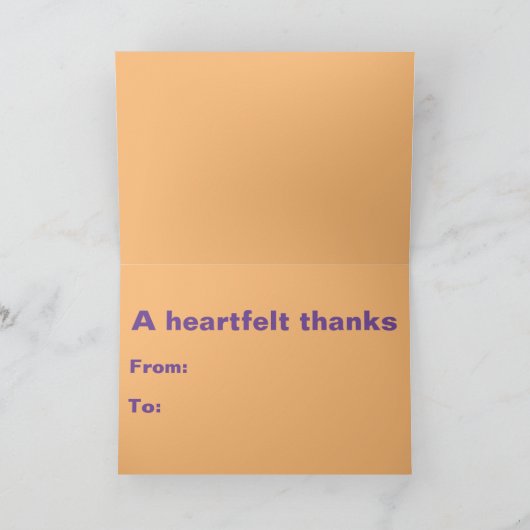 ミニマルな感謝 カード (内部)