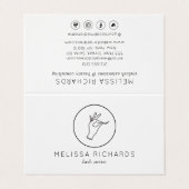 ミニマルな手とラッシュロゴアフターケア 名刺 (外部フラット)