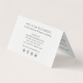 ミニマルな手とラッシュロゴアフターケア 名刺 (裏面)