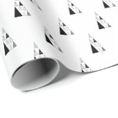 ミニマルな手の絵を描ツリーパターン ラッピングペーパー (ロールコーナー)