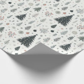 ミニマルな手の絵を描ツリーパターン ラッピングペーパー (角)