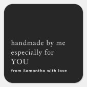 ミニマルな手作り特にあなたのための白黒 スクエアシール (正面)