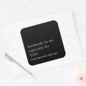 ミニマルな手作り特にあなたのための白黒 スクエアシール (封筒)