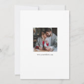 ミニマルな手描きスクリプト結婚式の招待状(save the date) セーブザデート (裏面)