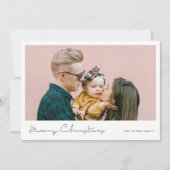 ミニマルな手書きのクリスマスカード写真 シーズンカード (正面)