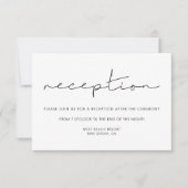 ミニマルな手書きの結婚式の招待状カード 招待状 (正面)