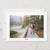 ミニマルな手書きスクリプト マルチフォト フォー シーズンカード (裏面)