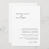 ミニマルな手書き　飾らない　愛だけ　招待状 招待状 (正面/裏面)