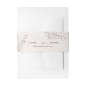 ミニマルな手離れ引きのセージグ結婚リーン 招待状ベリーバンド (正面例)