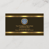 ミニマルな打撃金ゴールドラインのインポートのエクスポート 名刺 (裏面)