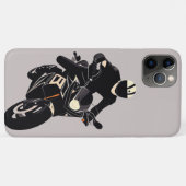 🏍️ ミニマルな抽象スポーツモーターサイクリストデザイン Case-Mate iPhoneケース (裏面(横))