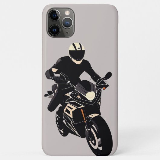 🏍️ ミニマルな抽象スポーツモーターサイクリストデザイン Case-Mate iPhoneケース (裏面)