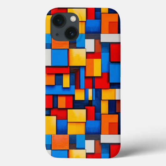 ミニマルな抽象幾何学モダンカラフルブロック Case-Mate iPhoneケース (裏面)