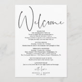 ミニマルな挙式のタイムライン - ウェディングウェルカム プログラム (正面)