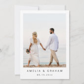 ミニマルな挙式後のパーティー招待状、幸せに 招待状 (裏面)