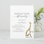 ミニマルな挙式後の披露宴のウェディング 招待状 (スタンド正面)