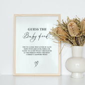 ミニマルな推測ベビー食べ物ベビーシャワーゲーム ポスター