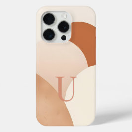 ミニマルな文字Uのスマホケース - ニュートラルな美意識 iPhone 15 PROケース