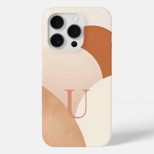 ミニマルな文字Uのスマホケース - ニュートラルな美意識 Case-Mate iPhoneケース (裏面)