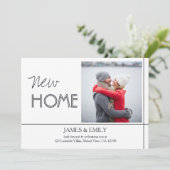 ミニマルな新しいホーム写真の移動告知 案内状 (スタンド正面)