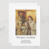 ミニマルな新年の自宅住所おめでとうカード シーズンカード (正面/裏面)