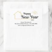 ミニマルな新年 | エテ実在ートブランディング 長方形シール (バッグ)