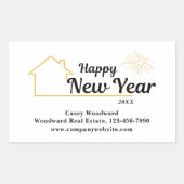 ミニマルな新年 | エテ実在ートブランディング 長方形シール (正面)