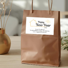 ミニマルな新年 | エテ実在ートブランディング 長方形シール