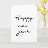 ミニマルな新年 カード (黄色い花)