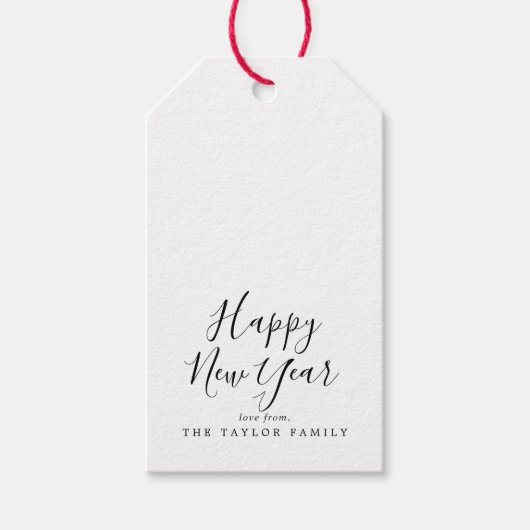ミニマルな新年 ギフトタグ (正面)