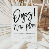 ミニマルな新結婚しい計画の日付の変更 案内ポストカード