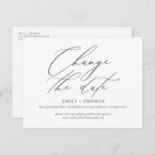 ミニマルな日付の書道をモダン変更 ポストカード (正面/裏面)