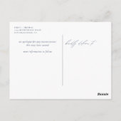 ミニマルな日付の書道をモダン変更 ポストカード (裏面)