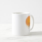 ミニマルな日照ツリー コーヒーマグカップ (正面右)