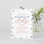 ミニマルな星の七月四日パーティー 招待状 (スタンド正面)