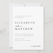 ミニマルな書結婚道 招待状 (正面)