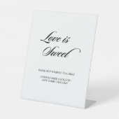 ミニマルな書道愛は甘い白結婚色 台座サイン (正面)