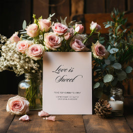 ミニマルな書道愛は甘い白結婚色 台座サイン