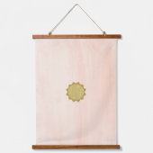 ミニマルな月と日 吊り下げ型タペストリー (正面)