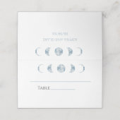 ミニマルな月結婚相の折り畳み座席表 プレイスカード (外部開封)
