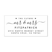 ミニマルな未来ミセス結婚ズ差出人住所 セルフインキングスタンプ (デザイン)