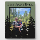 ミニマルな松のシルエットをパーソナライズ フォトプラーク (正面)