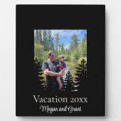 ミニマルな松のシルエット写真をパーソナライズ フォトプラーク (正面)