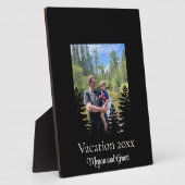 ミニマルな松のシルエット写真をパーソナライズ フォトプラーク (側面)