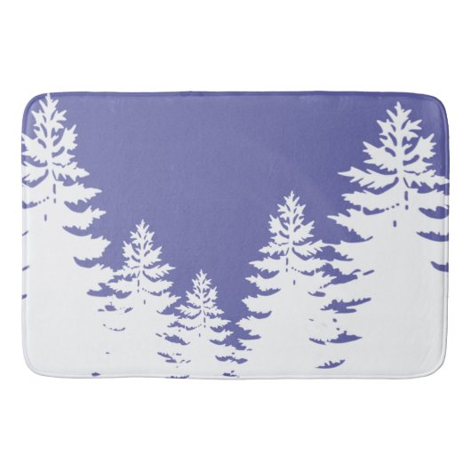 ミニマルな松の木のシルエット バスマット (正面)