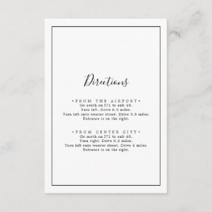 ミニマルな案内カード エンクロージャーカード