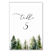 ミニマルな森林松の木台番号 テーブルナンバー (正面)
