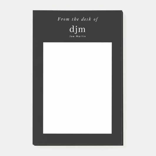 ミニマルな業務のデスクからシンプル ポストイット (正面)