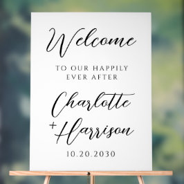 ミニマルな歓迎の結婚後ずっと幸せに アクリルサイン