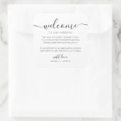 ミニマルな歓迎の結婚歓迎バッグ スクエアシール (バッグ)